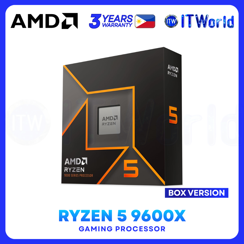 AMD Ryzen 5 9600X Processor - 6 Cores 12 Threads / Up to 5.4GHz / Zen 5 / AM5 CPU - Box