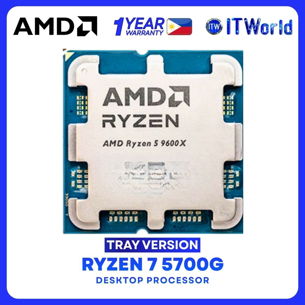 AMD Ryzen 5 9600X 6Cores 12Threads Desktop Processor without Cooler Included - Tray Type