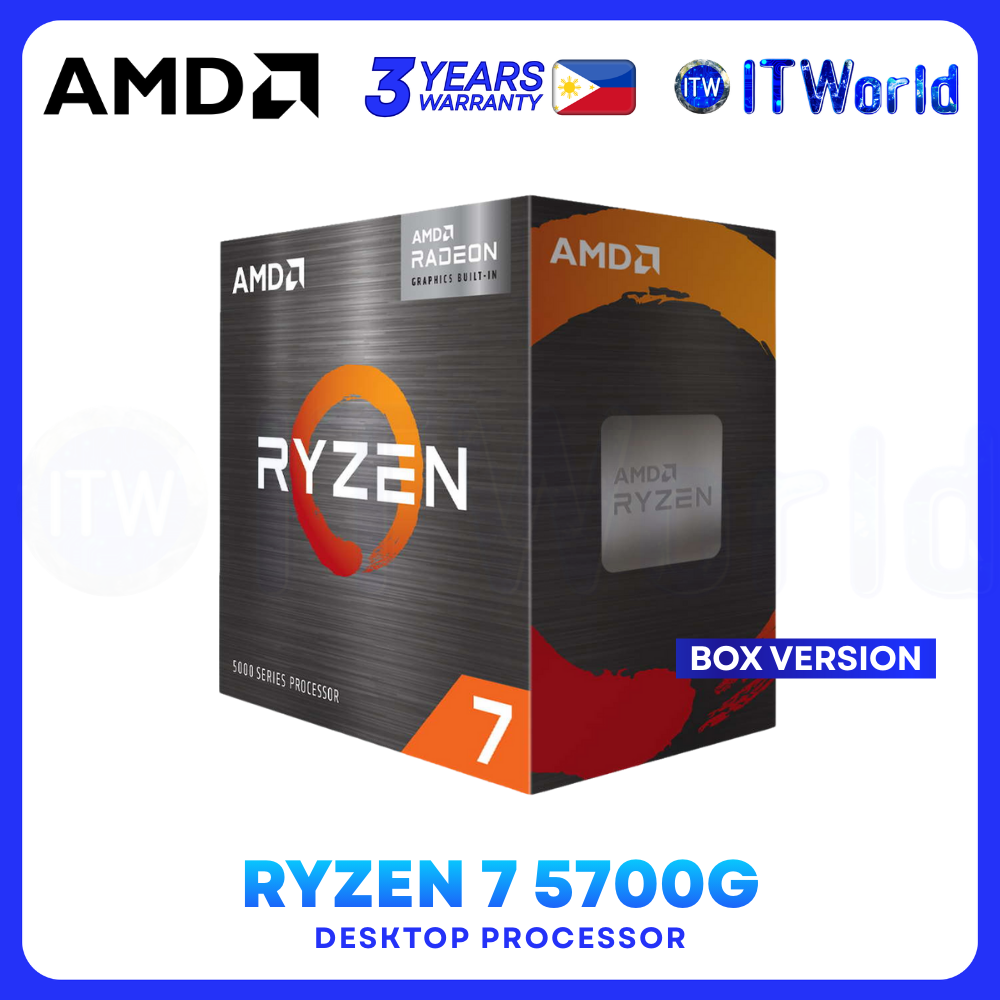 AMD Ryzen 7 5700G CPU - 8 Cores / 16 Threads up to 4.6GHz / Radeon Graphics Desktop Processor - Box