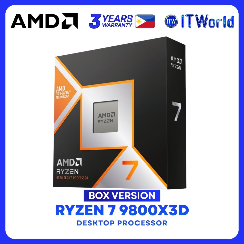 AMD Ryzen 7 9800X3D 8Cores 16Threads Desktop Processor without Cooler Included - Box