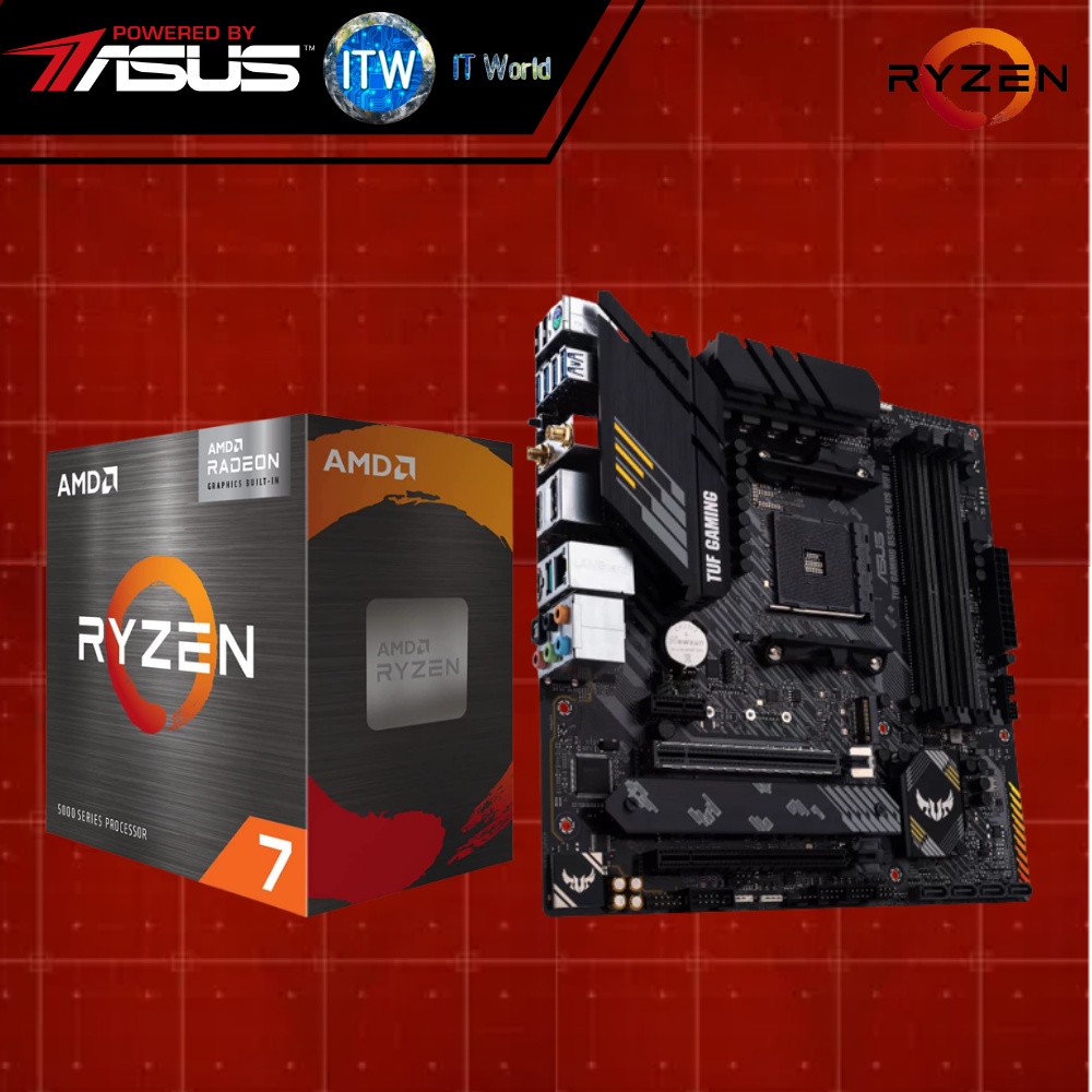 AMD Ryzen 7 5700G Processor with ASUS TUF Gaming B550M-PLUS WiFi II DDR4 Motherboard Bundle