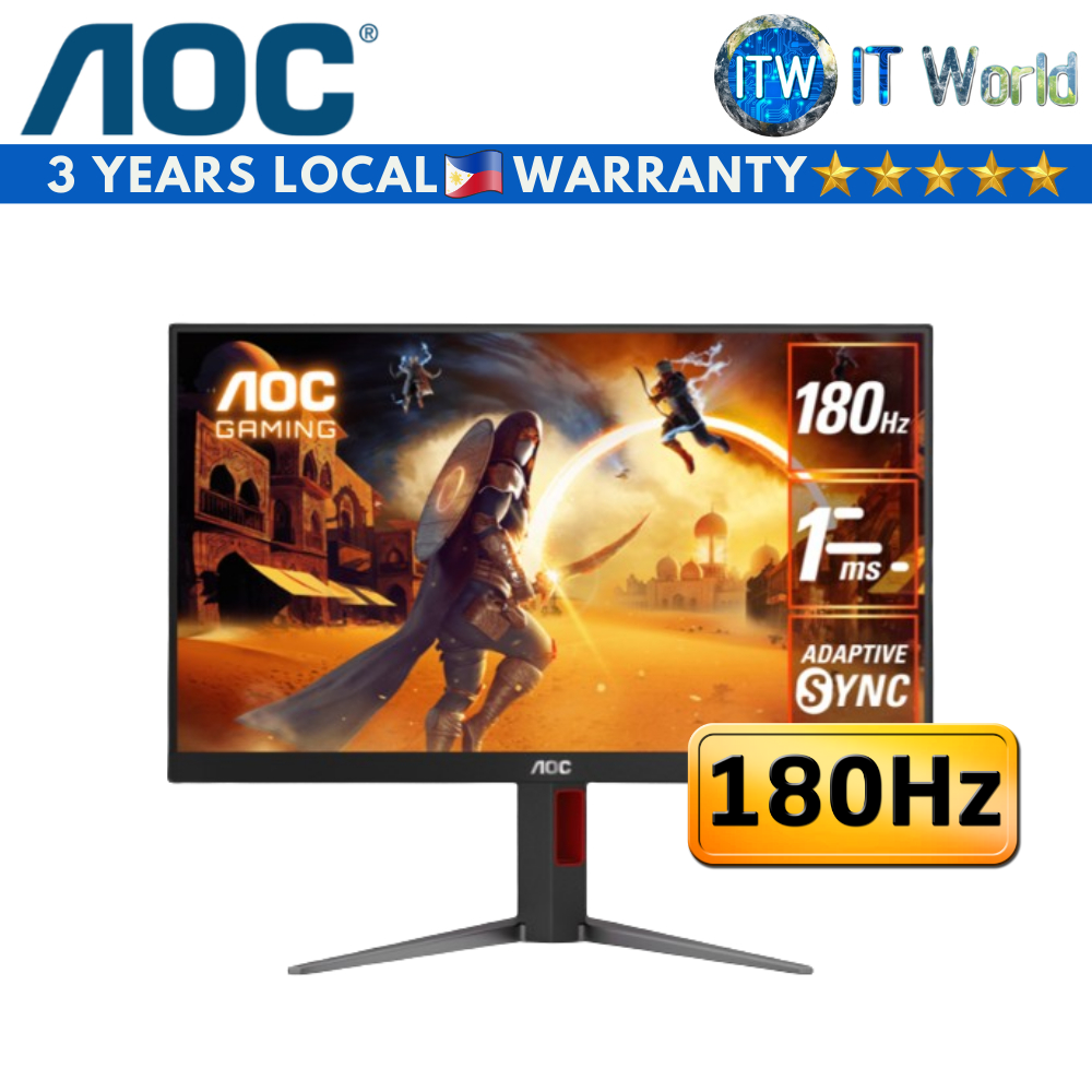 Itw | AOC 27G4 - 27" FHD(1920x1080) / 180Hz / IPS / 1ms / Gaming Monitor