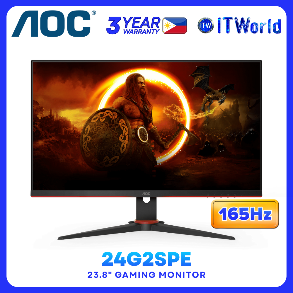 AOC 24G2SPE – 23.8” 1920×1080 FHD IPS 165Hz Gaming Monitor