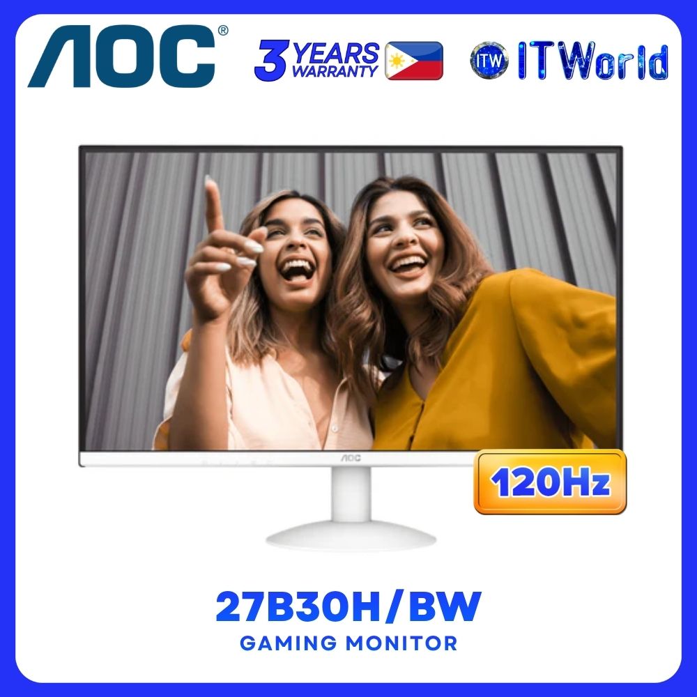 AOC 27B30H/BW - 27" 1920x1080 FHD / 120Hz / IPS / 1ms MPRT, 4ms GTG / AdaptiveSync Gaming Monitor itw