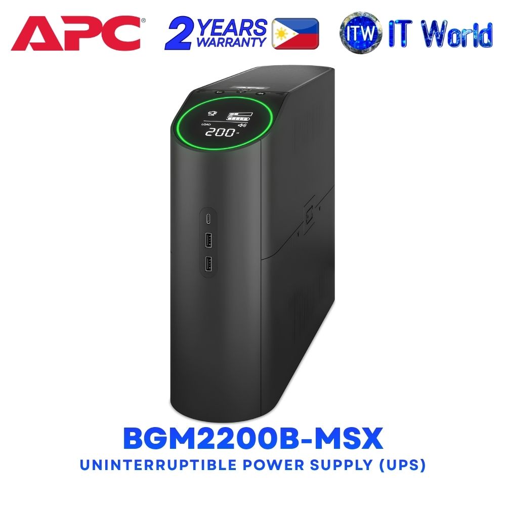 APC BGM2200B-MSX 2200VA / 1320W Line Interactive Back-UPS Uninterruptible Power Supply - Black