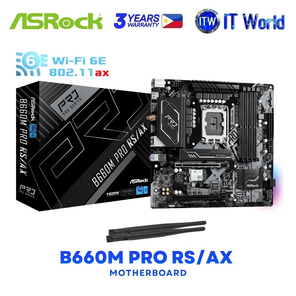 ASRock B660M PRO RS/AX micro-ATX LGA1700 DDR4 Intel® B660 Chipset Motherboard