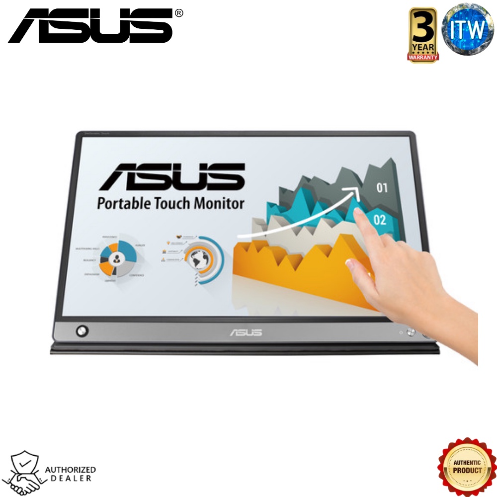 ASUS Zenscreen Touch MB16AMT 15.6&quot;, 1920x1080 (FHD), 60Hz, 5ms (GTG), IPS, USB Portable Monitor