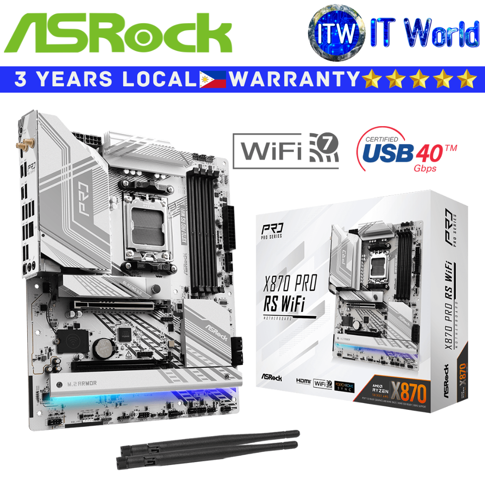 X870 PRO RS WIFI ASRock Motherboard X870 Pro RS Wifi ATX AM5 DDR5