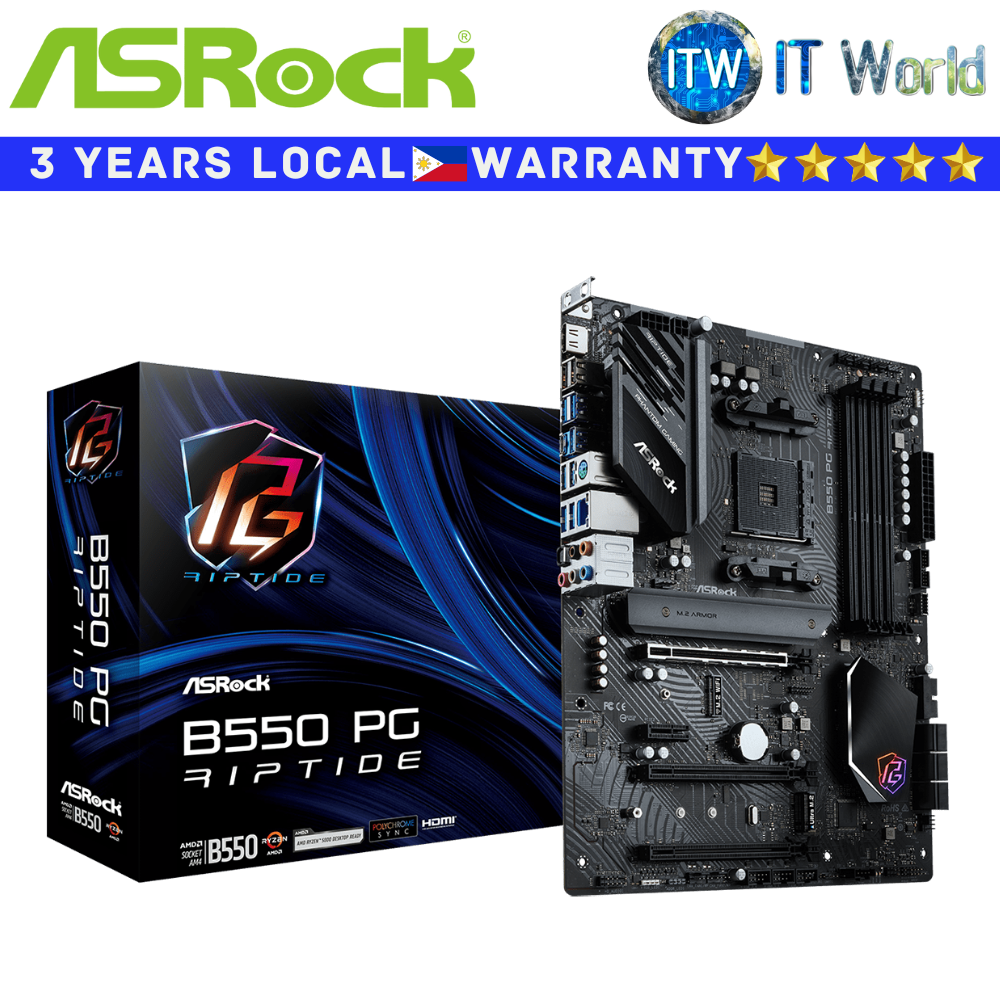 ASRock Motherbord B550 Phantom Gaming Riptide ATX AM4 DDR4