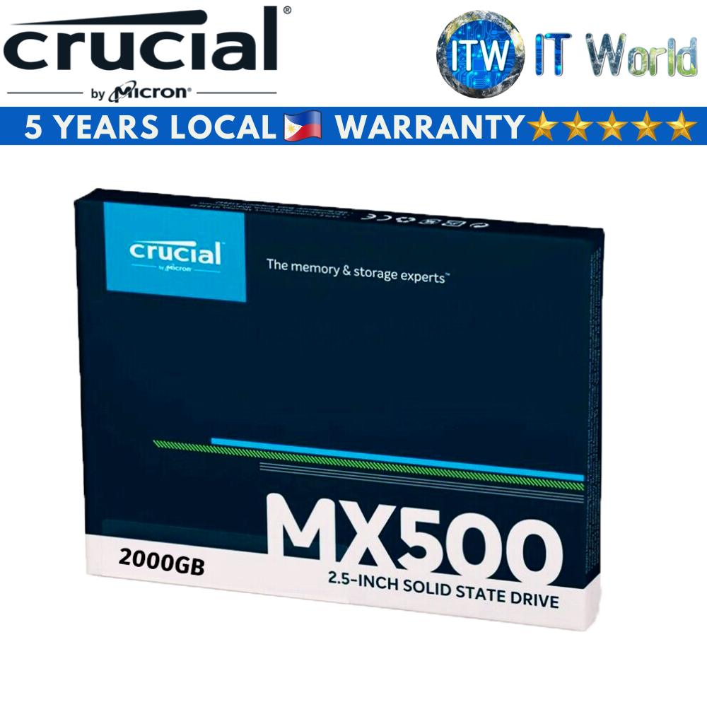 Crucial MX500 3D NAND SATA 2.5&quot; 7mm Internal SSD (2TB)