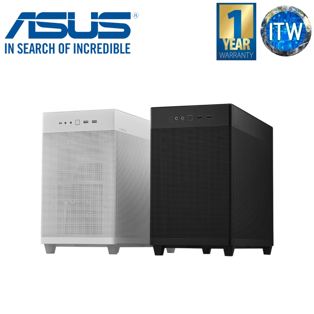 ASUS Computer PC Case Prime AP201 microATX Case Small Tower Mesh Panel (Black | White) | itw (White)