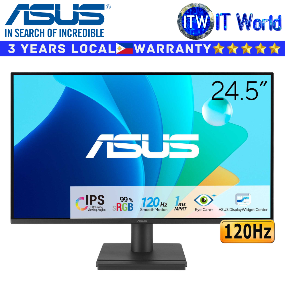 ASUS Gaming Monitor VA259HGA 24.5" 120Hz / 1920x1080 FHD / IPS / 1ms MPRT / Flicker-free | itw