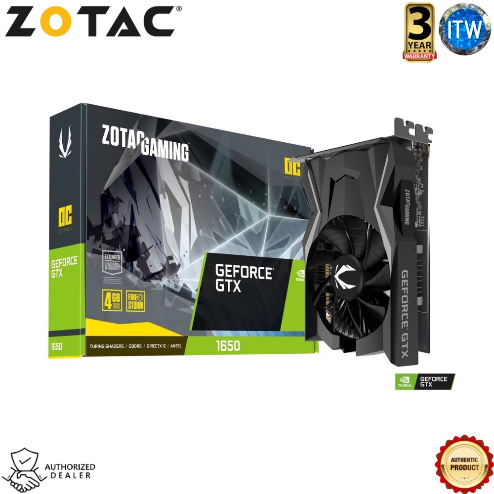 ZOTAC Gaming GeForce GTX 1650 OC 4GB GDDR6 Graphic Card (ZT-T16520F-10L)