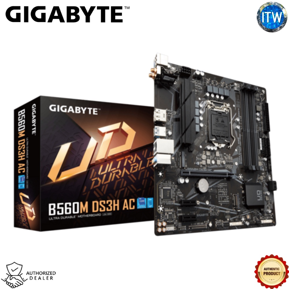 Gigabyte B560M DS3H AC | Intel® B560 Ultra Durable Motherboard (GA-B560M-DS3H-AC)