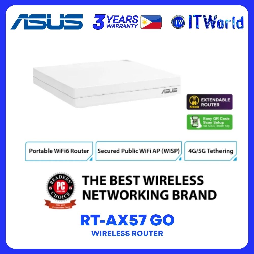 ASUS RT-AX57 Go AX3000 Dual Band WiFi 6 Wireless Travel Router