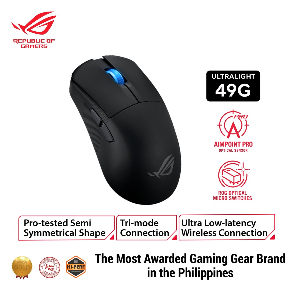 ASUS Wireless Gaming Mouse P716 ROG Harpe Ace Mini Ultralight (Black)