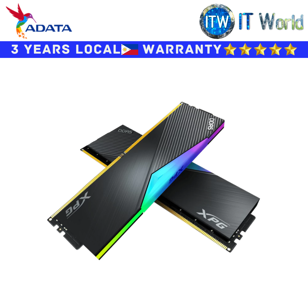 Adata XPG Lancer RGB 32GB (16GBx2) DDR5 CL30 DRAM Desktop Memory (AX5U6000C3016G-DCLARBK)