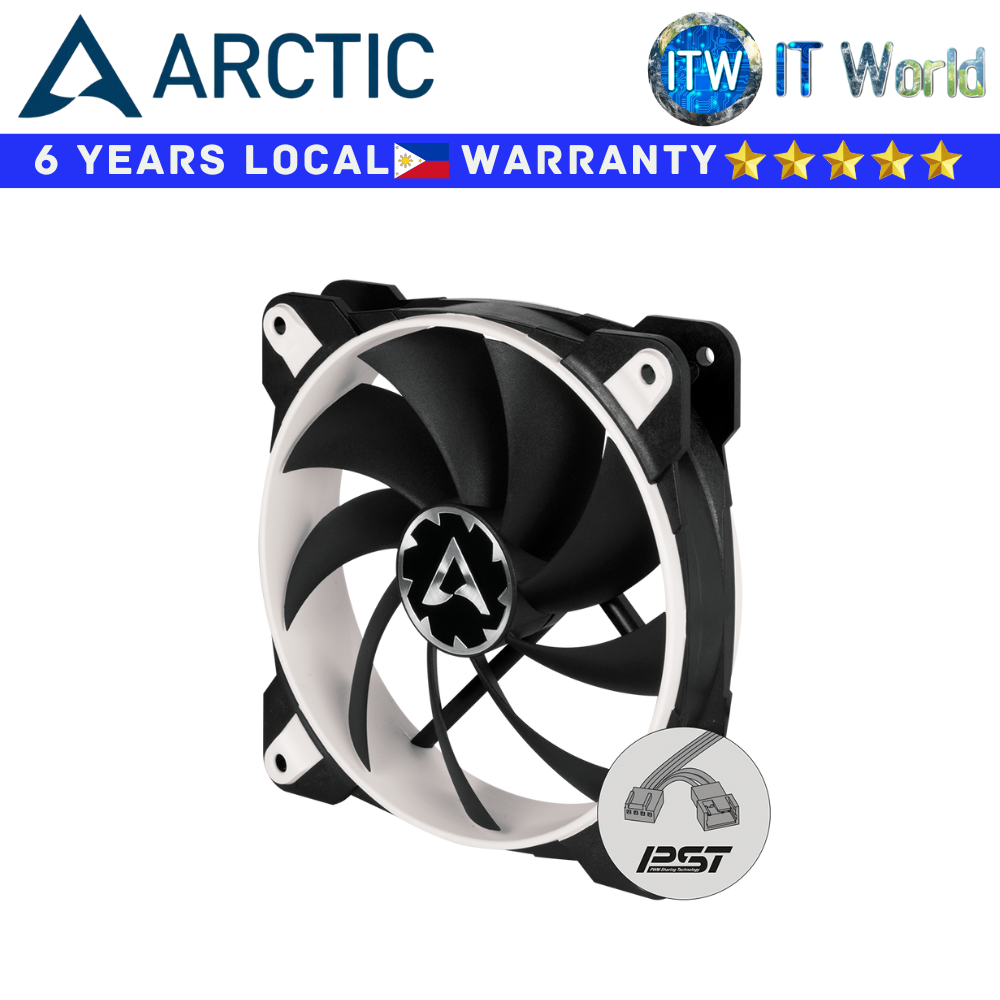 Arctic PC Fan BioniX F120 120 mm PWM Fan with Cable Splitter White/Black (ACFAN00093A)