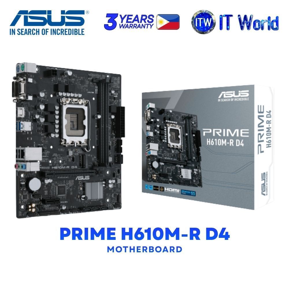 ASUS Prime H610M-R D4 micro-ATX LGA1700 DDR4 Intel® H610 Chipset Motherboard