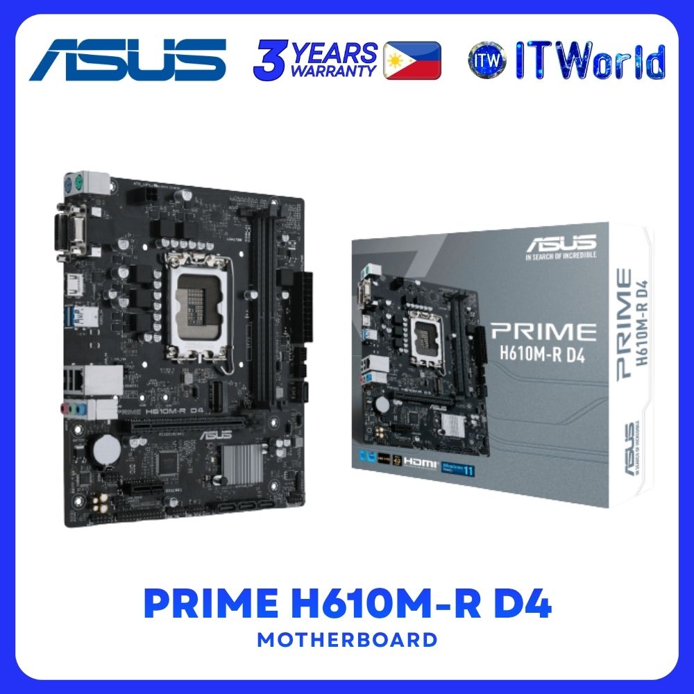 ASUS Prime H610M-R D4 micro-ATX LGA1700 DDR4 Intel® H610 Chipset Motherboard