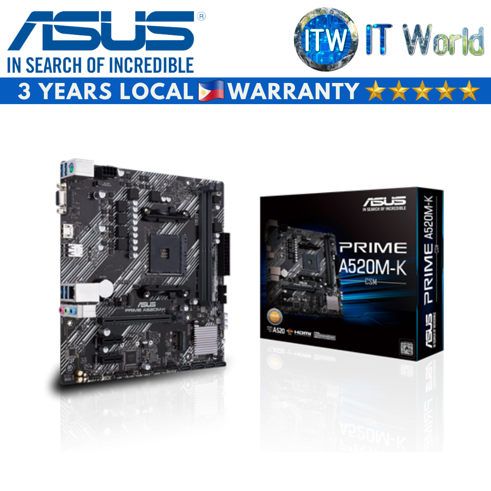 Asus Prime A520M-K/CSM microATX AM4 DDR4 Motherboard 