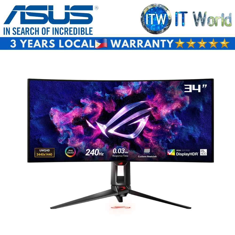 Asus ROG Swift OLED PG34WCDM - 34" (3440x1440) / 240Hz / 0.03ms(GTG) / Curve Gaming Monitor