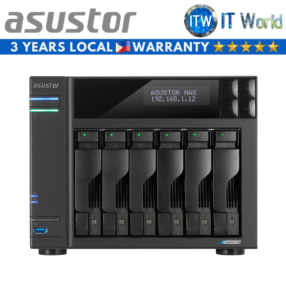 Asustor Lockerstor 6 Gen 2 AS6706T 6-Bays Diskless Network Attached Storage (NAS)