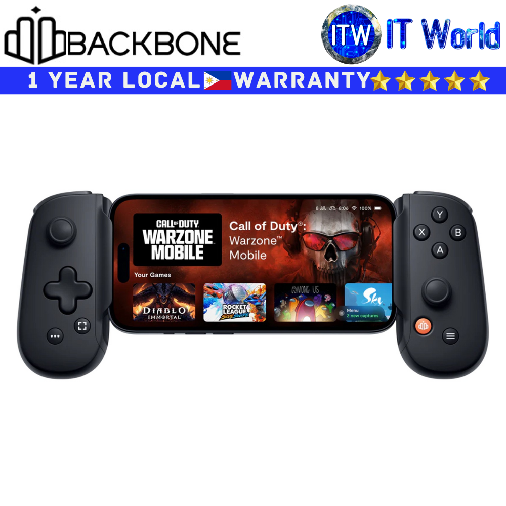 Backbone One Gaming Controller USB-C Connector Black for Iphone/Android Mobile (BB-51-P-BR)