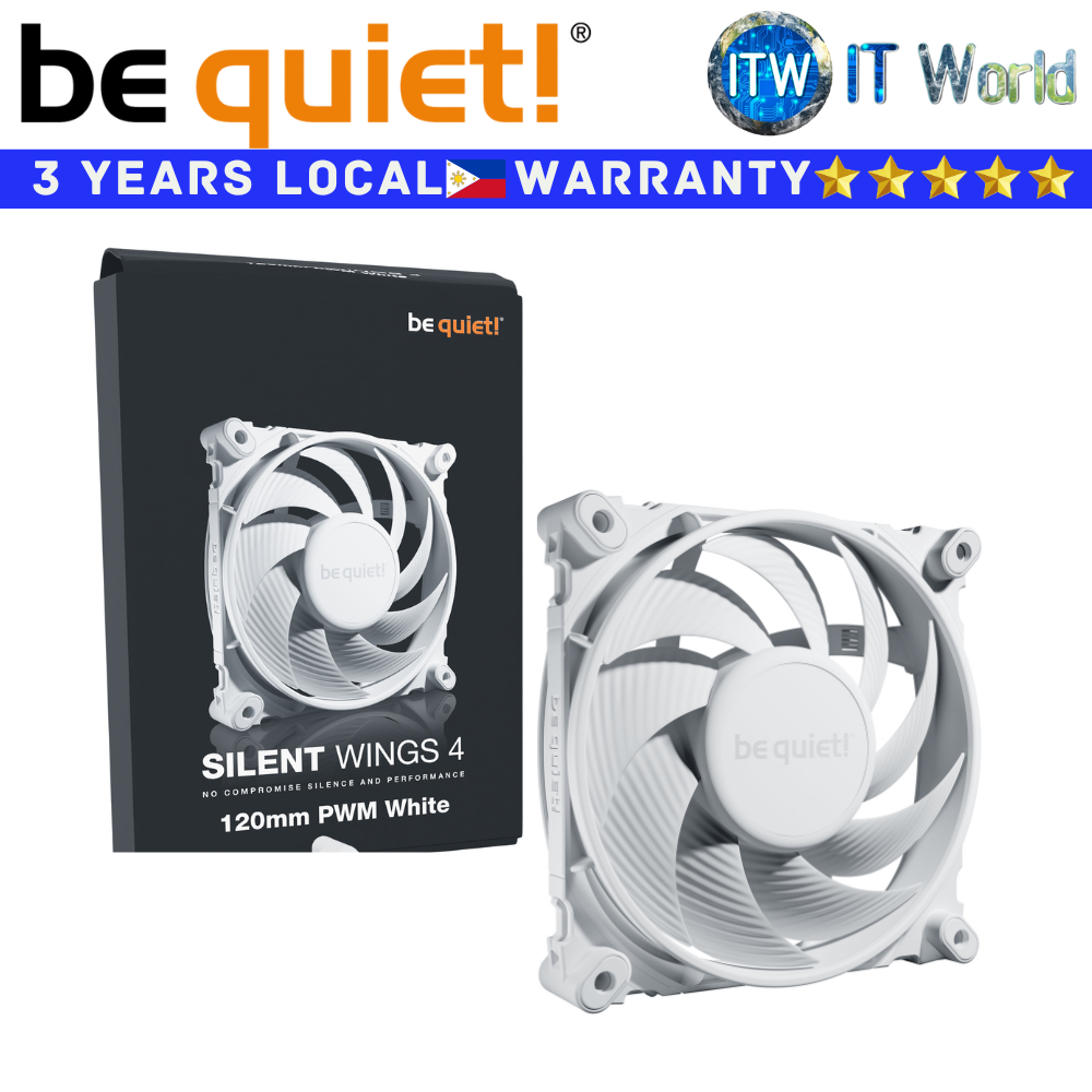 Be Quiet! PC Fan Silent Wings 4 120mm PWM Fluid Dynamic Bearing White (BL114)