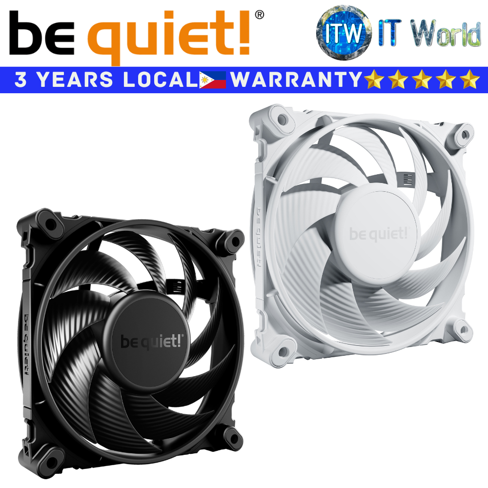 Itw | Be Quiet! PC Fan Silent Wings 4 120mm PWM Fluid Dynamic Bearing (Black | White) (White)