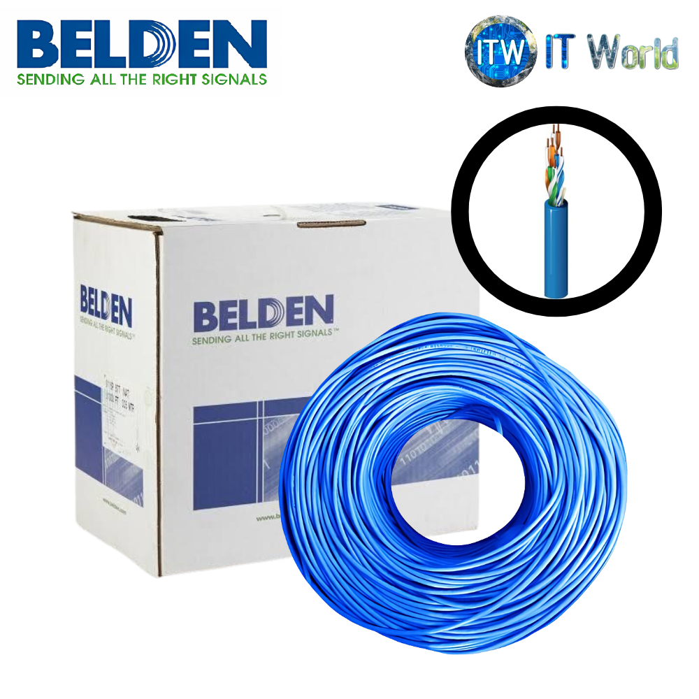 Belden LAN Cable CAT 6 4P 24AWG 305M UTP Unshielded AWG24 Blue Data LAN Cable