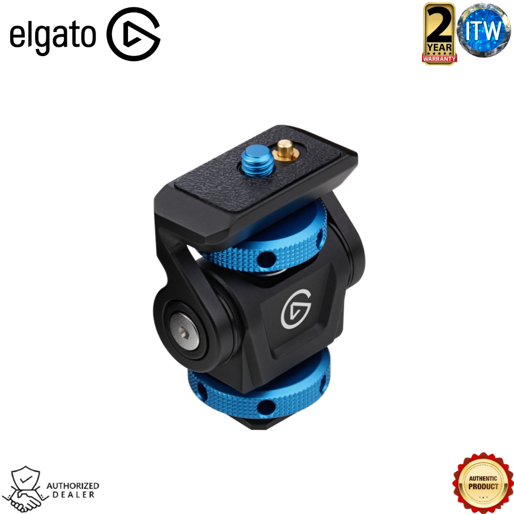 Elgato Cold Shoe - Adjustable ¼ inch Thread Mount for Lights, Off-Camera Flash, Microphones, Compatible with Key Light Mini, Light Stands, tripods, Perfect for Photo and Video Studio Production (EL-10AAR9901)