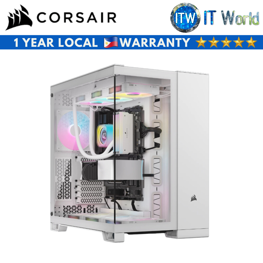 CORSAIR 6500X Mid-Tower Dual Chamber PC Case White (CS-CC-9011258-WW)