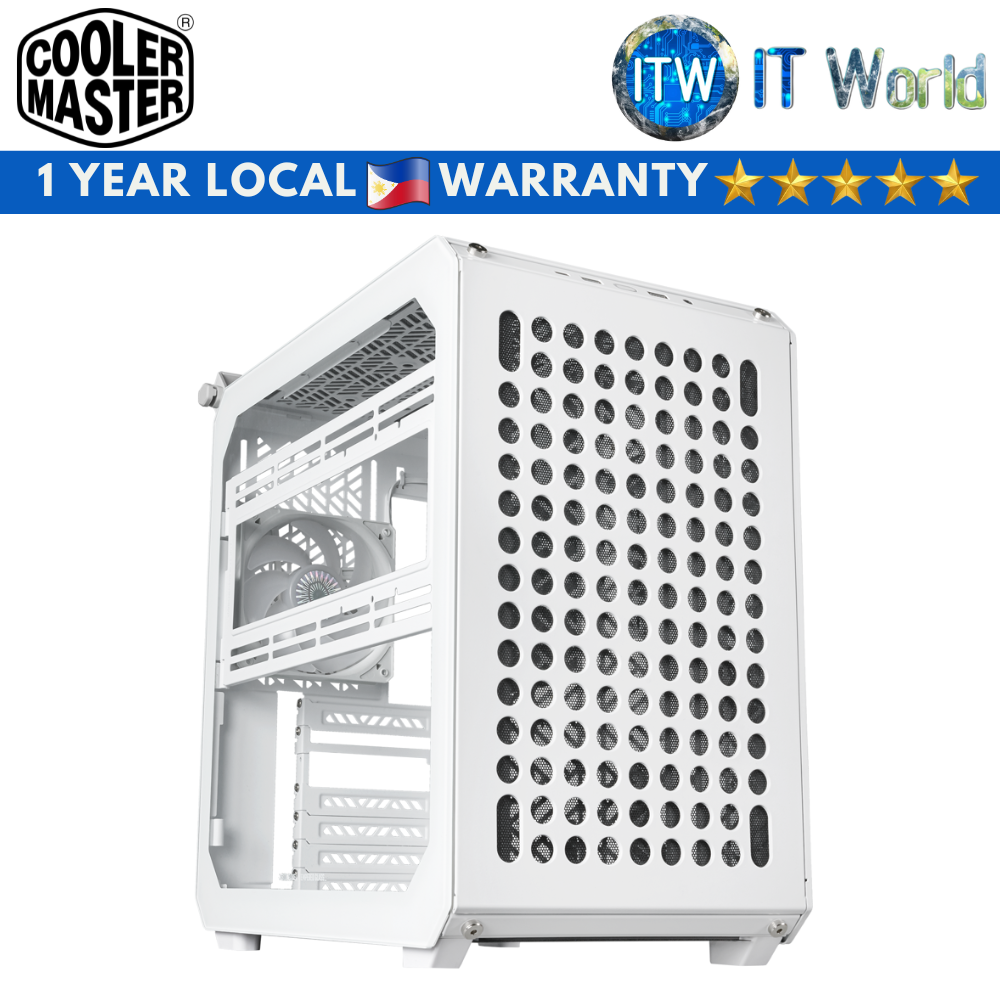Cooler Master Computer PC Case Qube 500 Flatpack Mid-Tower Tempered Glass White (Q500-WGNN-S00)