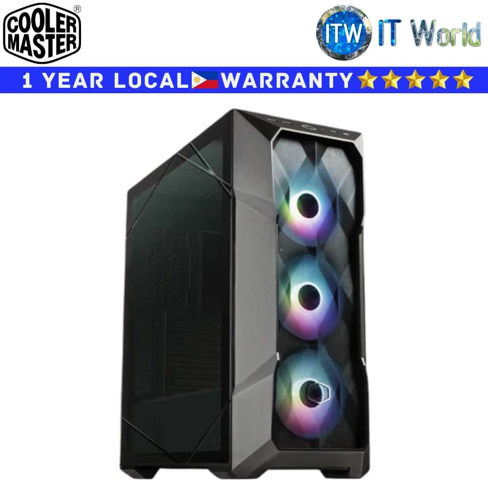 Cooler Master Computer PC Case TD500 MESH V2 Mid Tower Tempered Glass Black (TD500V2-KGNN-S00)