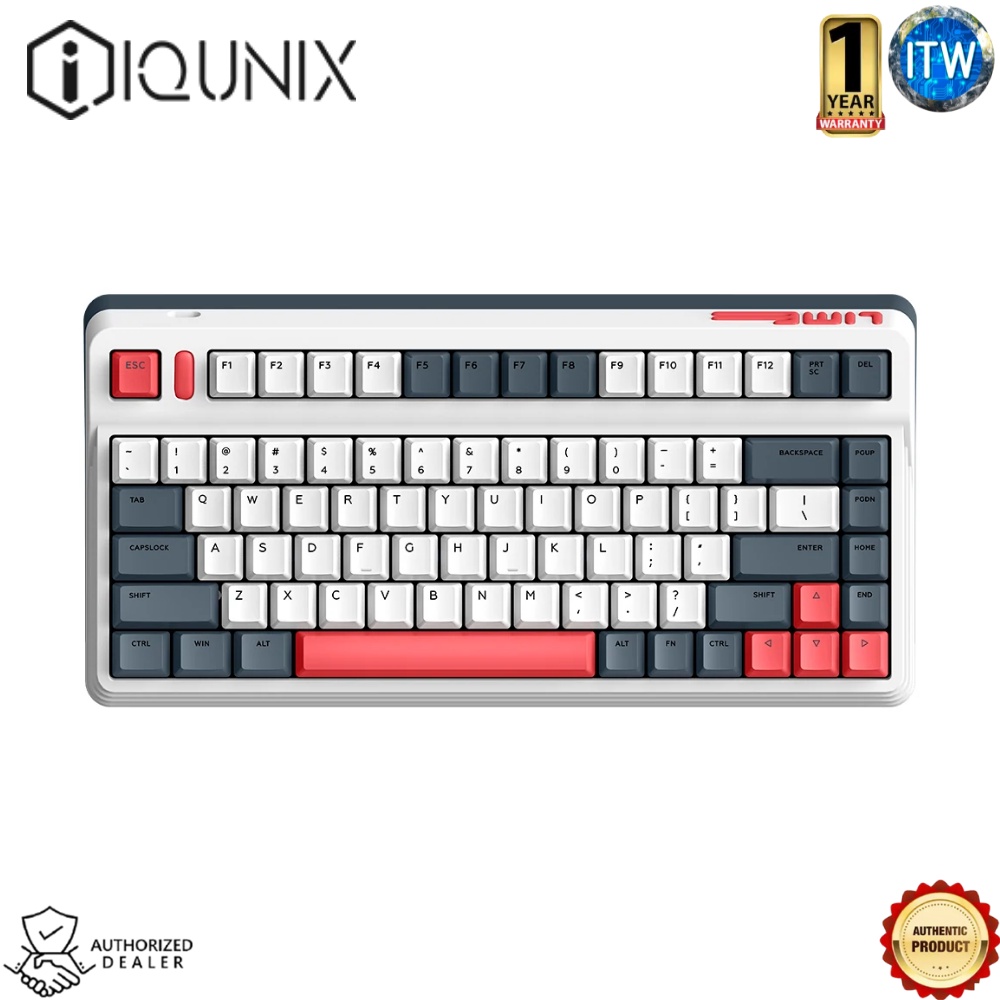iQUNIX L80 Formula Wireless RGB Hot-Swappable Mechanical Keyboard - in Blue Switch