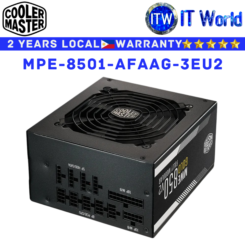 Cooler Master PSU 850Watts Power Supply Unit MWE Gold 850 V2 ATX 3.1 80+ Gold Full Modular (MPE-8501-AFAAG-3EU2)