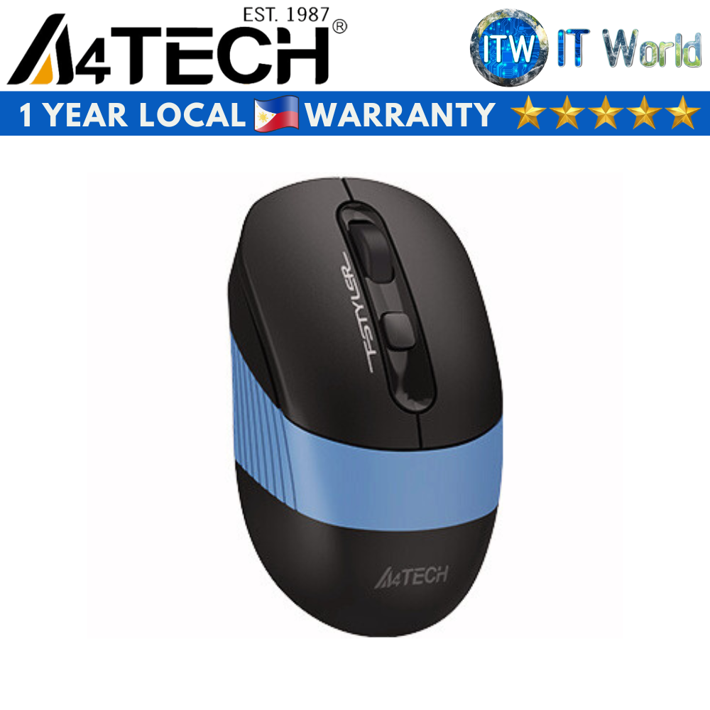 A4tech FB10C - Dual Mode Rechargeable, Bluetooth mode and 2.4GHz Wireless Mouse (Ash Blue)