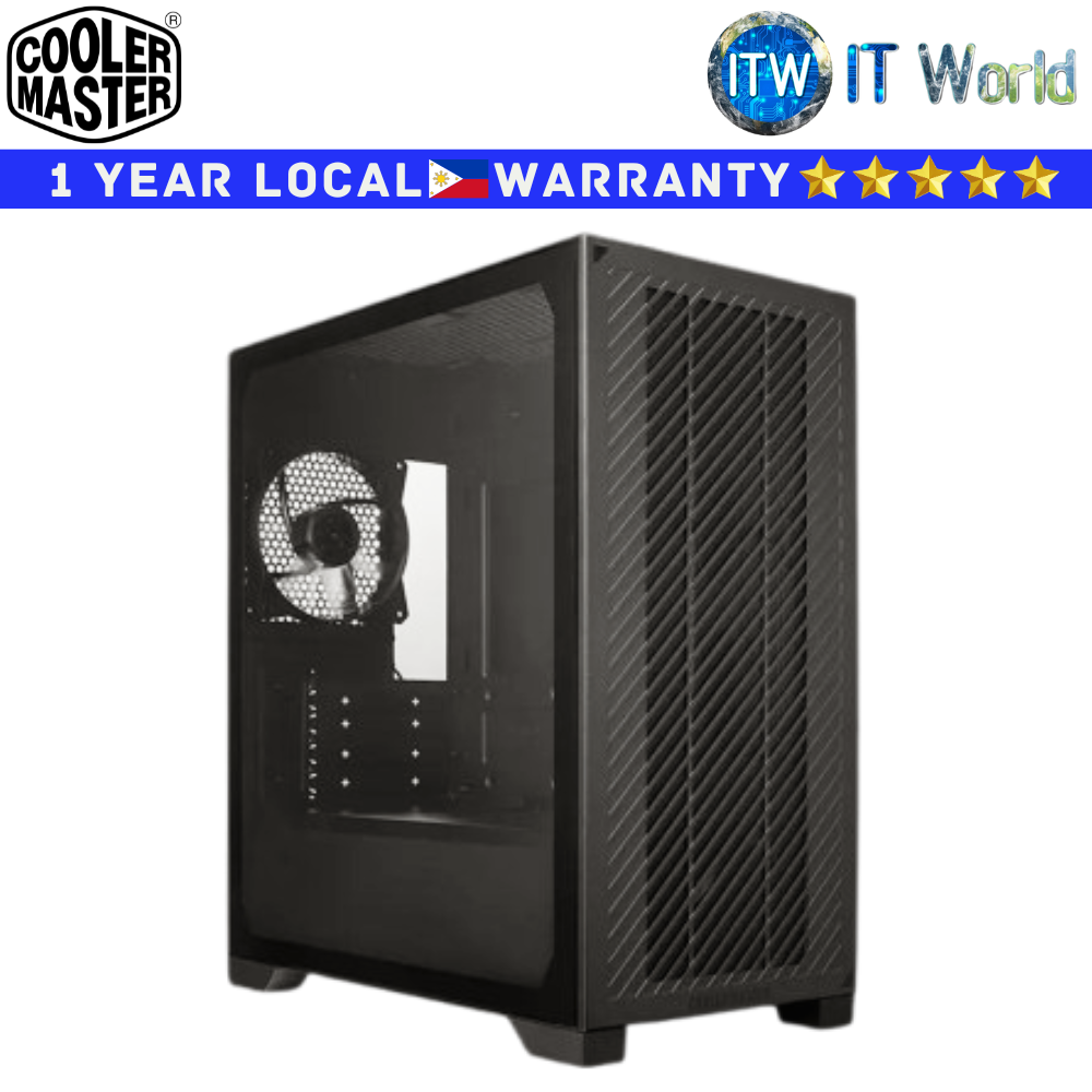 Cooler Master mATX Computer Case Elite 301 Lite mATX Mini Tower Tempered Glass - Black (E301L-KGNN-S00)