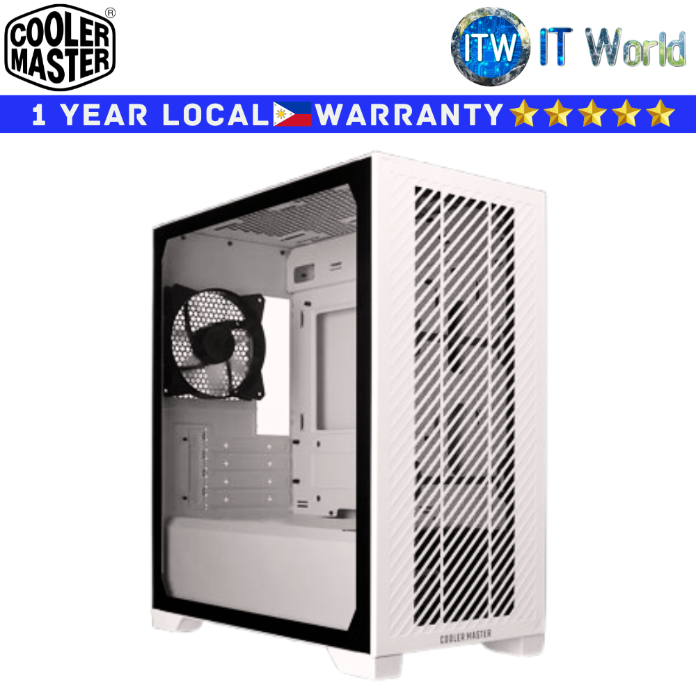 Cooler Master mATX Computer Case Elite 301 Lite mATX Mini Tower Tempered Glass - White (E301L-WGNN-S00)