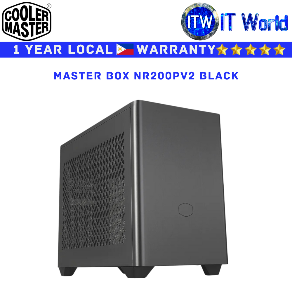 Cooler Master mITX Computer PC Case Masterbox NR200P V2 Black mini-ITX Tempered Glass (MCB-NR200PV2-KCNN-S00)