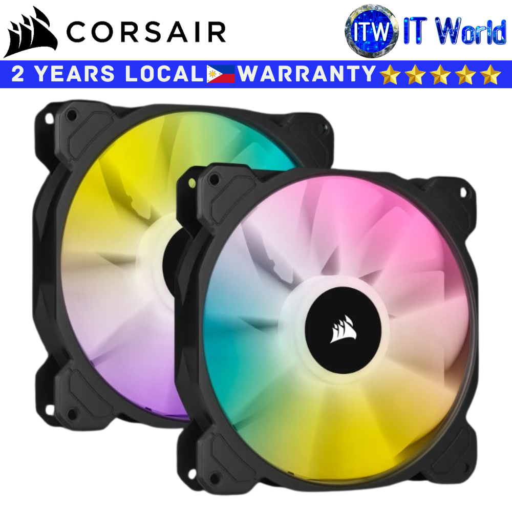 Corsair Computer PC Fan iCUE SP140 RGB Elite 140mm PWM Dual Fan Black (CS-CO-9050111-WW)