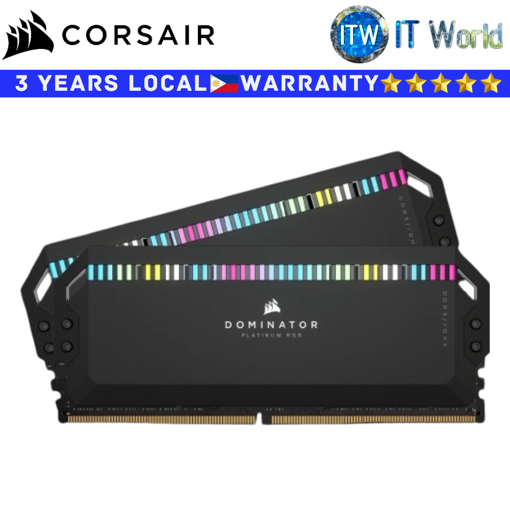 Corsair DDR5 RAM 64GB (2x32GB) 6800MT/s Dominator Platinum RGB Black (CS-CMT64GX5M2B6800C40)