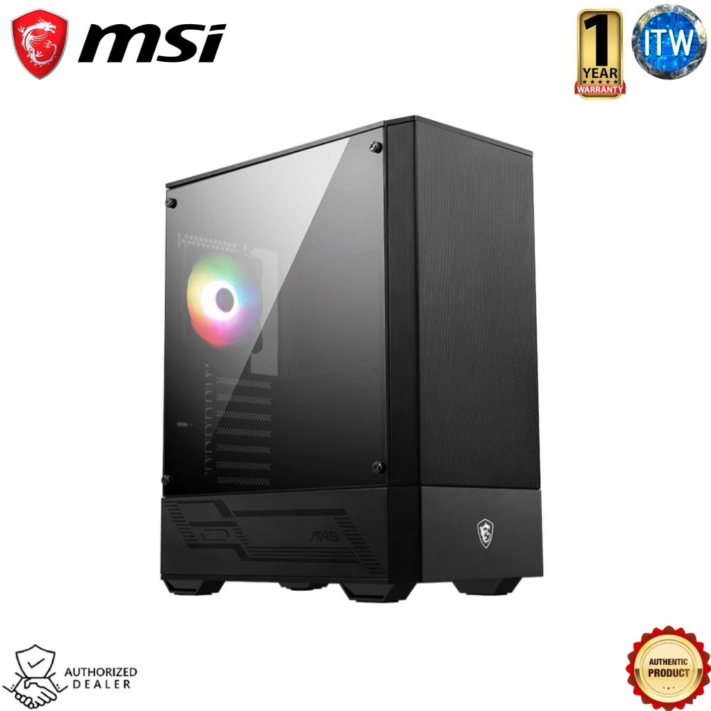 MSI Mag Forge 110R - Supports ATX / Micro-ATX / Mini-ITX, Mid-Tower PC Case