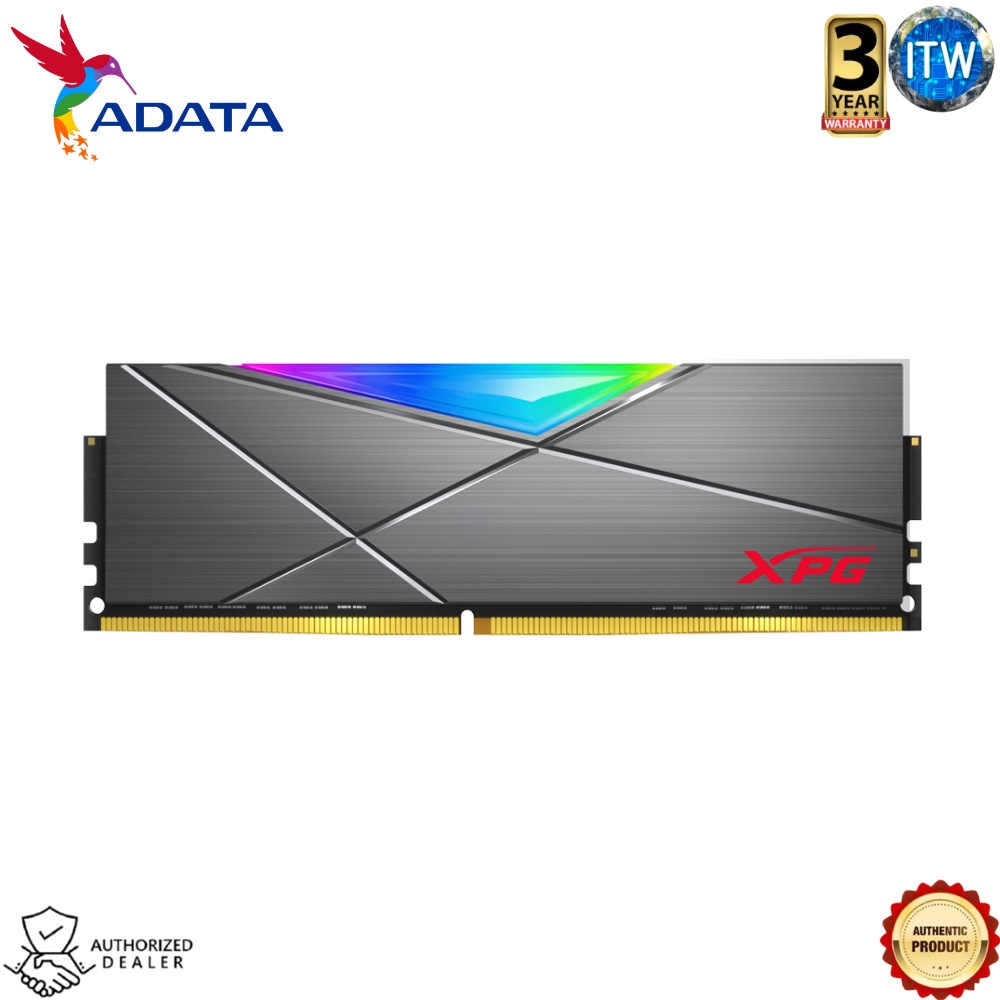 Adata XPG Spectrix D50 RGB 16GB(2x8GB) DDR4 3200MHz Desktop Memory Grey (AD-AX4U32008G16A-DT50)