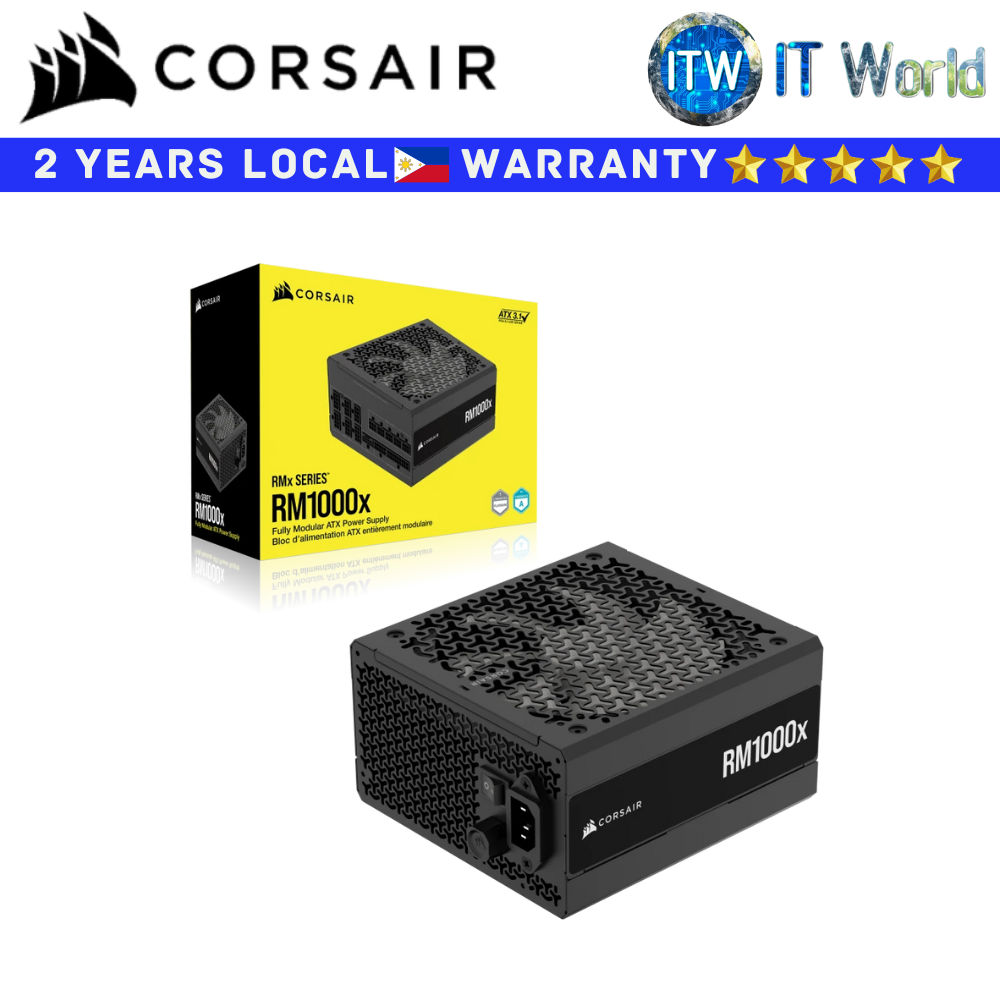 Corsair PSU 1000W Power Supply Unit RMx Series RM1000x Gold Fully-Modular (CS-CP-9020271-NA) | itw