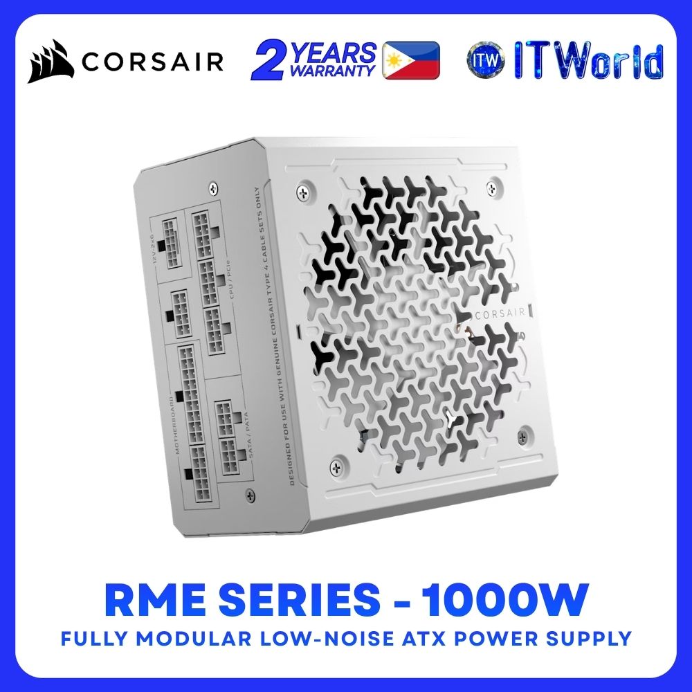 Corsair RMe White Series PSU -1000W 80+ Gold Fully Modular / ATX3.1 / PCIe5.1 CP-9020294-NA