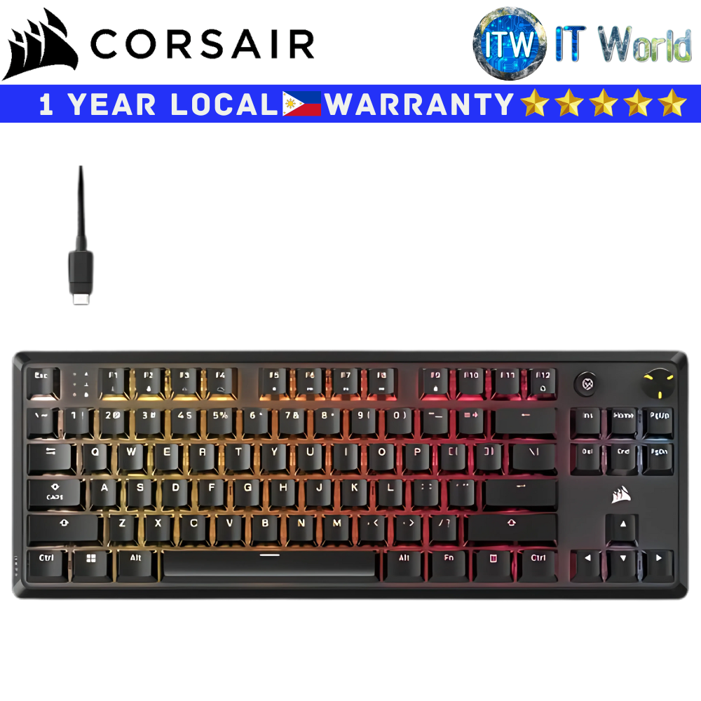 Corsair Wired Mechanical Gaming Keyboard K70 Core TKL RGB Black MLX Switch (CS-CH-911911E-NA)