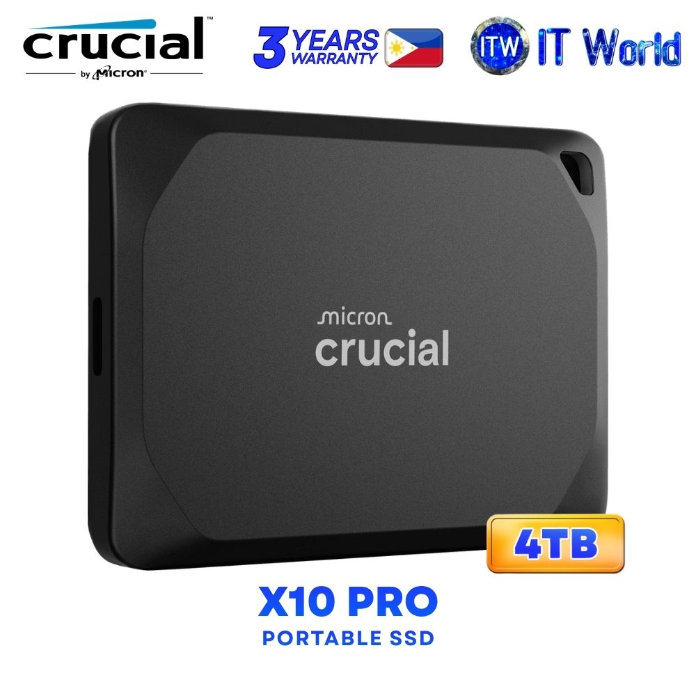 Crucial X10 Pro 4TB USB 3.2 Gen-2 2x2 (20Gb/s) Portable External SSD - CT4000X10PROSSD9