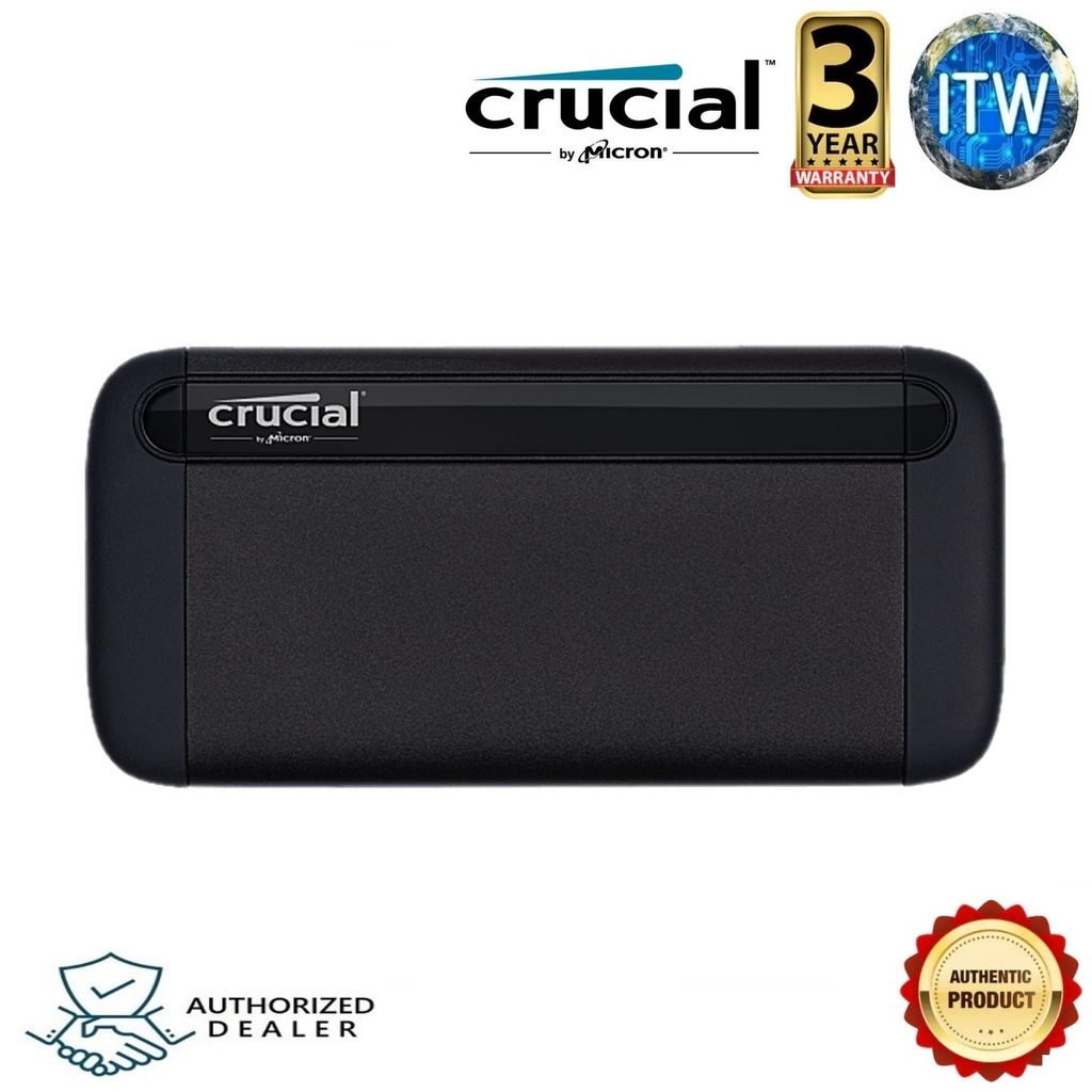 Crucial 500GB X8 External USB 3.2 Gen 2 Type-C Solid-State Drive - CT500X8SSD9